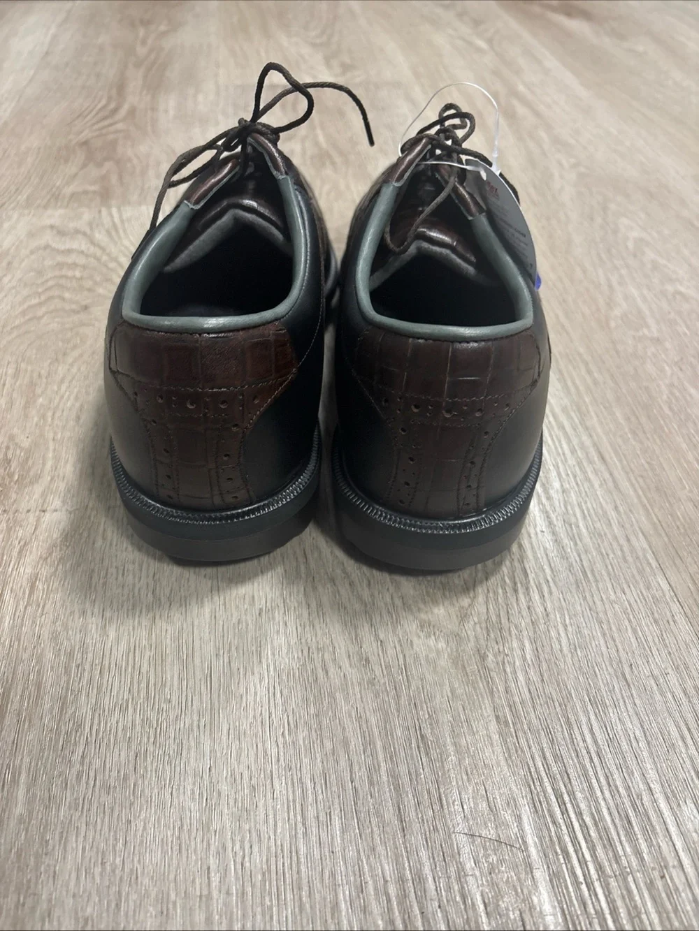 FootJoy Leather DryJoys AquaFlex Black Brown Mens US Size 10 53494 Golf Spikes